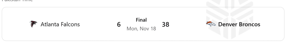 Atlanta falcons vs denver broncos match player stats 17 nov 2024 latest guide